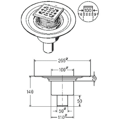 Sifon pardoseala Viega 50 mm