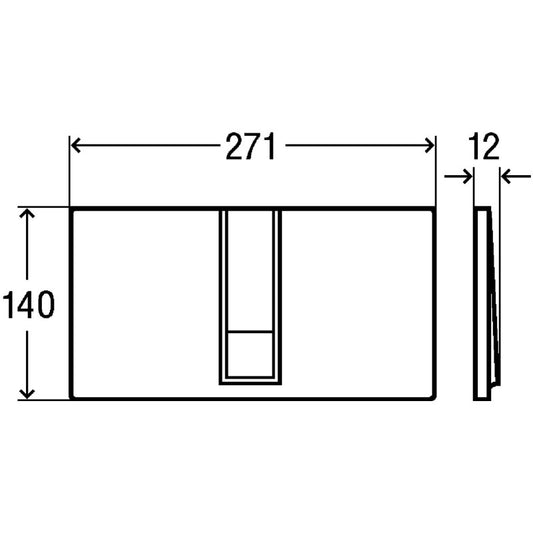Viega Visign Style 14 Clapeta de actionare WC, alb lucios