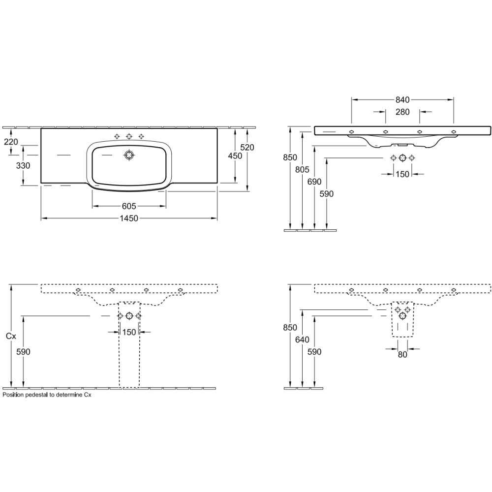 Villeroy&Boch Subway 2.0 Semipicior lavoar