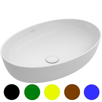 Lavoar baie pe blat, oval Villeroy & Boch Artis 61x41 cm, optional bicolor