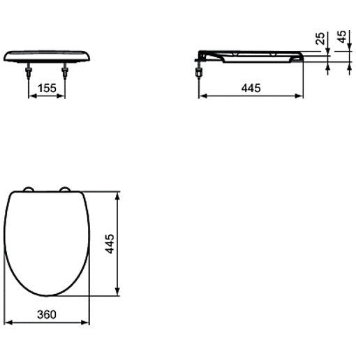 Set Vas WC pe pardoseala cu capac si bideu Vidima SevaDuo 35x51 cm evacuare verticala