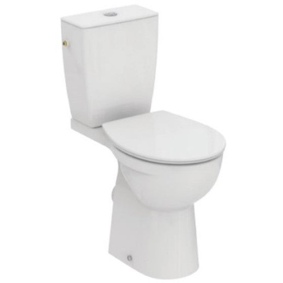 Set Promo Vas WC dizabilitati pe pardoseala cu rezervor aparent si capac Ideal Standard Eurovit 37x66 cm evacuare orizontala