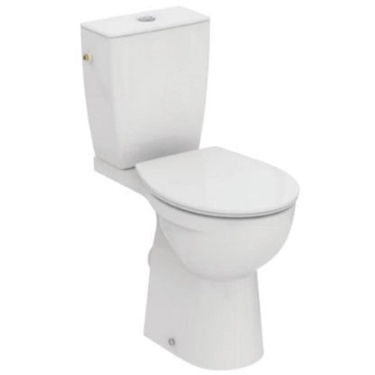 Set Promo Vas WC dizabilitati pe pardoseala cu rezervor aparent si capac Ideal Standard Eurovit 37x66 cm evacuare orizontala