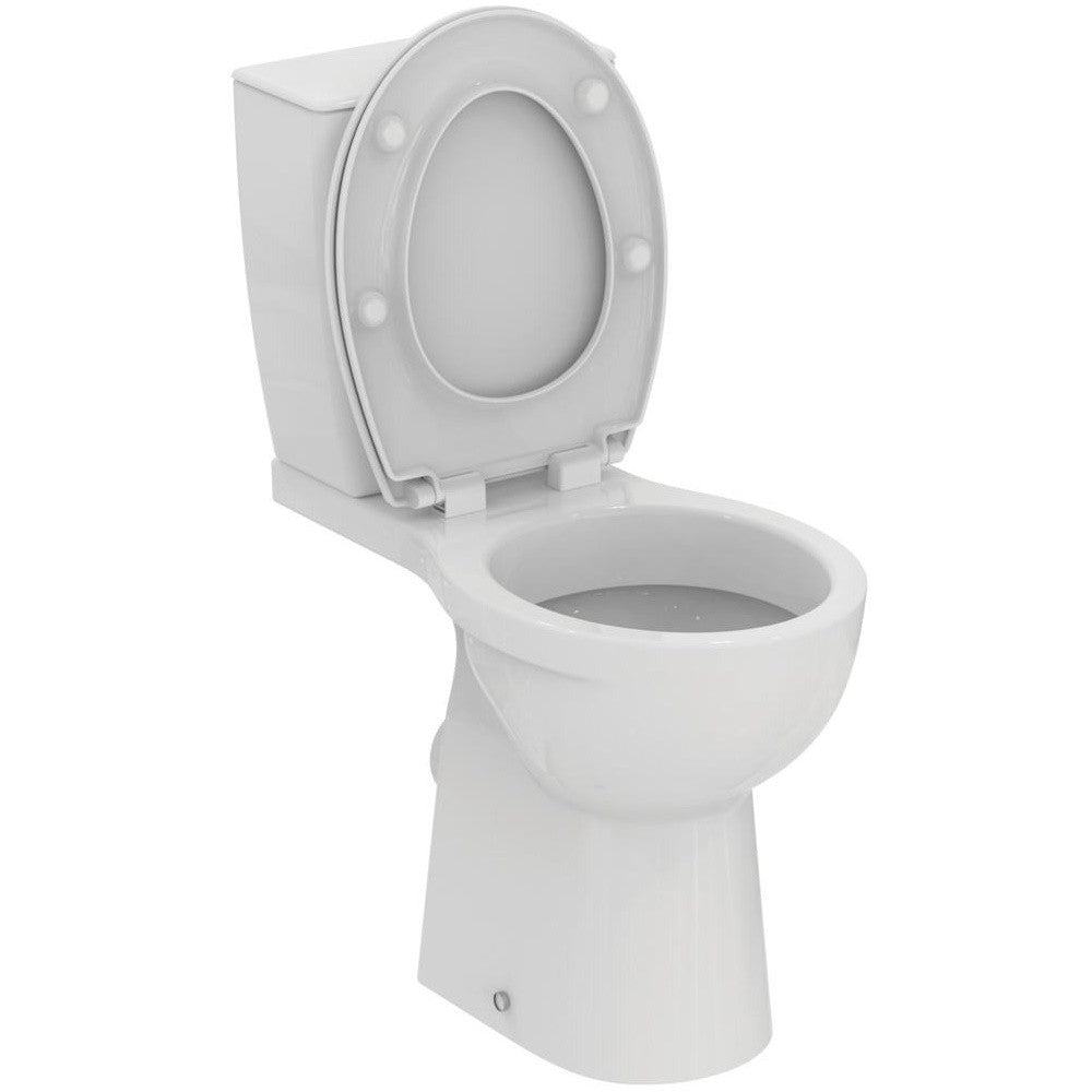 Set Promo Vas WC dizabilitati pe pardoseala cu rezervor aparent si capac Ideal Standard Eurovit 37x66 cm evacuare orizontala