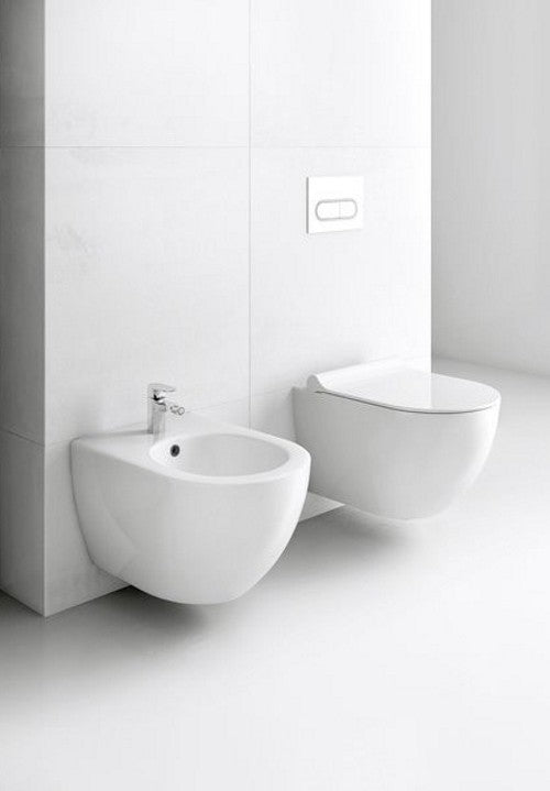 Set promo Vas WC suspendat cu rezervor incastrat si capac soft close Ravak Uni 36x51 cm evacuare orizontala