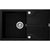 Deante Andante Flush Chiuveta bucatarie granit 60x49 cm, negru