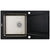 Deante Prime Chiuveta bucatarie granit 86x50 cm, negru/crom